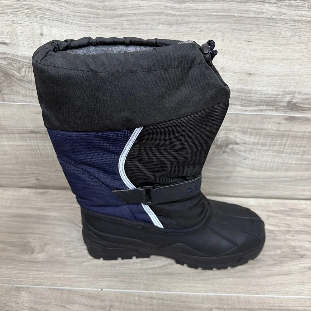 LL Bean Northwoods Snow Boots Boys Youth Size‎ 7 Felt Lined Waterproof Blue